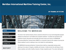 Tablet Screenshot of meridianmaritimetraining.com